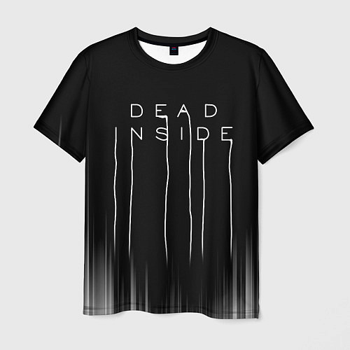Мужская футболка DEAD INSIDE DEATH STRANDING / 3D-принт – фото 1