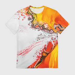 Мужская футболка Рисунок желтой краской