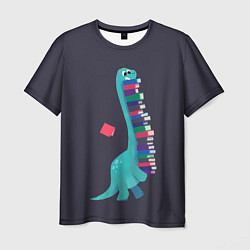 Мужская футболка Book Dinosaur