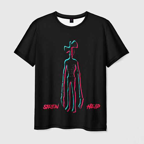 Мужская футболка SIREN HEAD GLITCH / 3D-принт – фото 1