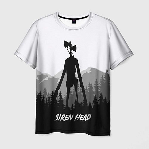Мужская футболка SIREN HEAD DARK FOREST / 3D-принт – фото 1