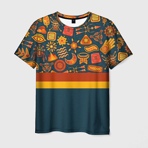 Мужская футболка Африканская Символика / 3D-принт – фото 1