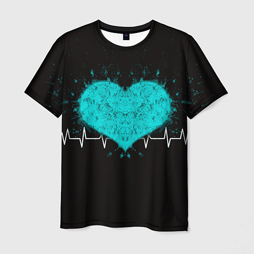 Мужская футболка Стук сердца / 3D-принт – фото 1