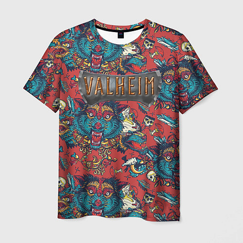 Мужская футболка Valheim Viking pattern / 3D-принт – фото 1