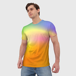 Футболка мужская Желтый градиент, цвет: 3D-принт — фото 2