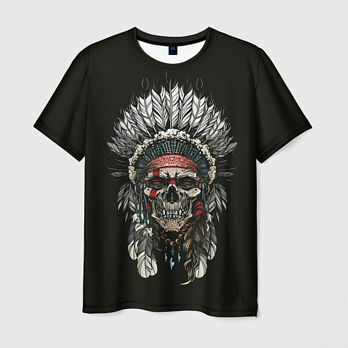 Мужская футболка Indian Skull / 3D-принт – фото 1
