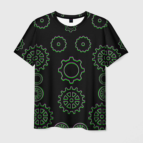 Мужская футболка Шестерёнки Стимпанк / 3D-принт – фото 1