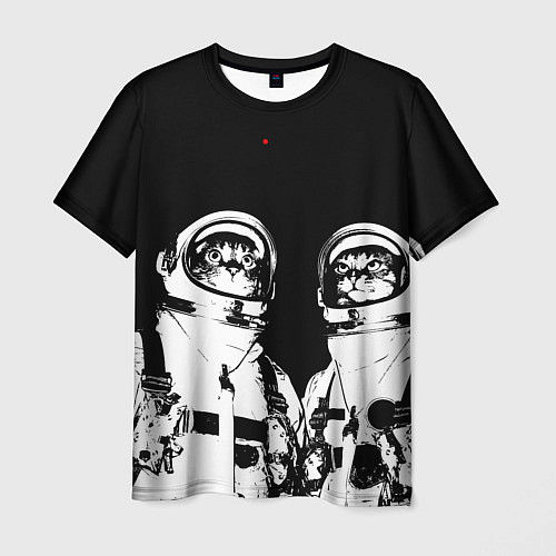 Мужская футболка Коты Космонавты / 3D-принт – фото 1