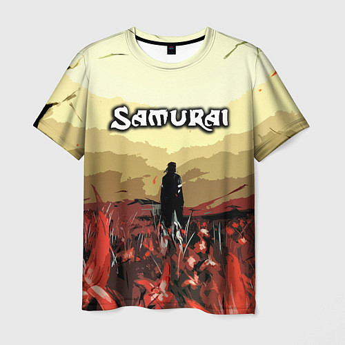 Мужская футболка SAMURAI PROJECT RED / 3D-принт – фото 1