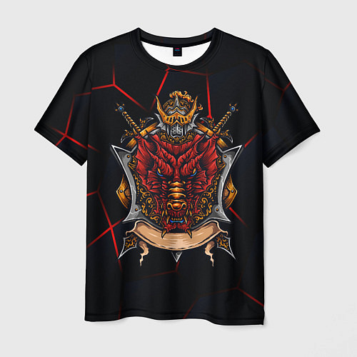 Мужская футболка Красный китайский дракон / 3D-принт – фото 1