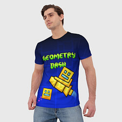 Футболка мужская GEOMETRY DASH ГЕОМЕТРИ ДАШ, цвет: 3D-принт — фото 2