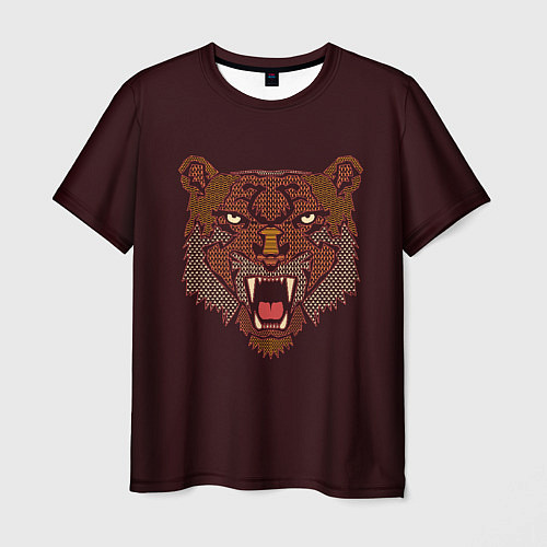 Мужская футболка Морда медведя / 3D-принт – фото 1