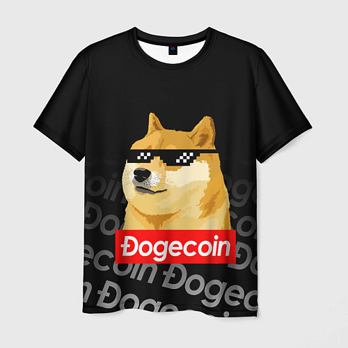 Мужская футболка DOGECOIN DOGE ДОГИКОИН / 3D-принт – фото 1