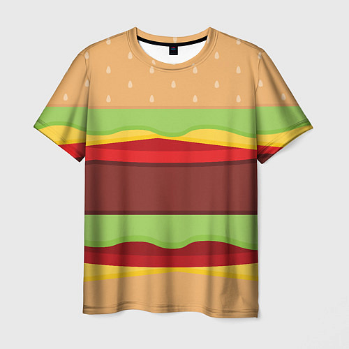Мужская футболка Бутерброд / 3D-принт – фото 1
