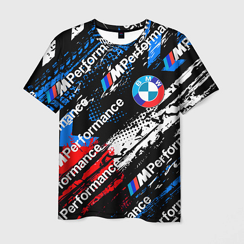 Мужская футболка BMW M PERFORMANCE БМВ ГРАНЖ / 3D-принт – фото 1