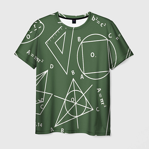 Мужская футболка Геометрия теоремы и признаки / 3D-принт – фото 1