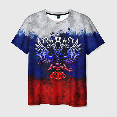 Мужская футболка Россия Russia Герб / 3D-принт – фото 1