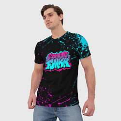 Футболка мужская FRIDAY NIGHT FUNKIN NEON, цвет: 3D-принт — фото 2