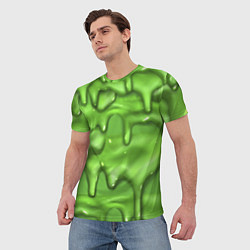 Футболка мужская Green Slime, цвет: 3D-принт — фото 2