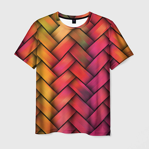 Мужская футболка Colorful weave / 3D-принт – фото 1