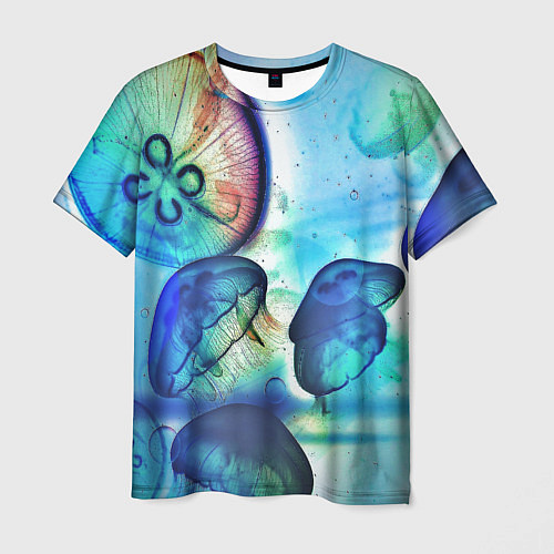 Мужская футболка Медузы в море / 3D-принт – фото 1