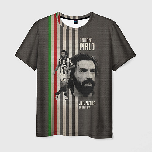Мужская футболка Andrea Pirlo / 3D-принт – фото 1