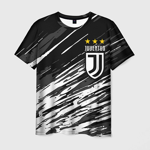 Мужская футболка JUVENTUS ЮВЕНТУС БРЫЗГИ / 3D-принт – фото 1