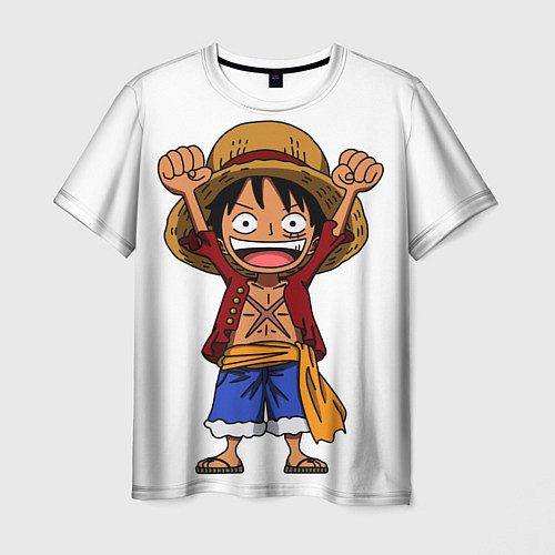 Мужская футболка One piece Луффи ликует / 3D-принт – фото 1