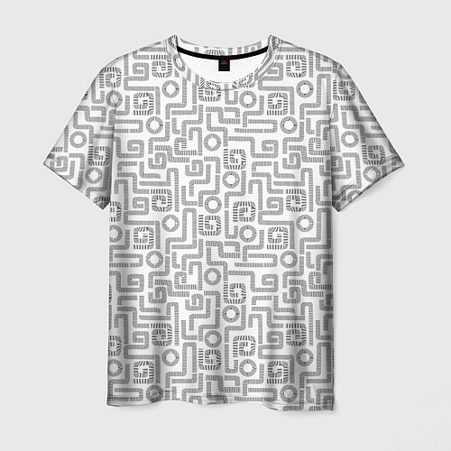 Мужская футболка Геометрический лабиринт / 3D-принт – фото 1
