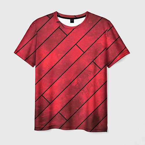 Мужская футболка Red Boards Texture / 3D-принт – фото 1