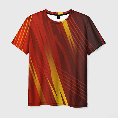 Мужская футболка Red sport style / 3D-принт – фото 1