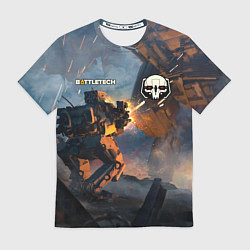 Футболка мужская Battletech warrior, цвет: 3D-принт