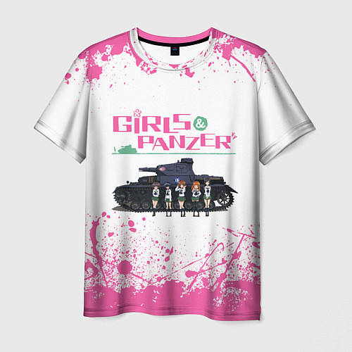 Мужская футболка Девушки и танки Pink Z / 3D-принт – фото 1