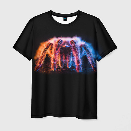 Мужская футболка НЕОНОВЫЙ ПАУК NEON / 3D-принт – фото 1