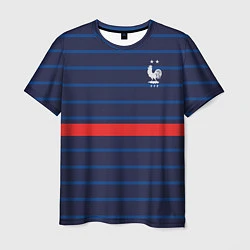 Футболка мужская Форма сборной Франции домашняя, цвет: 3D-принт