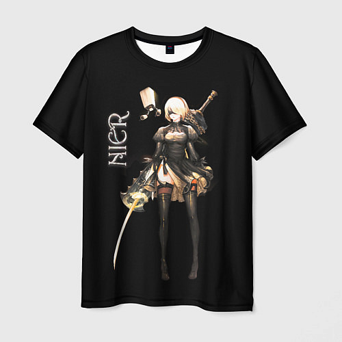 Мужская футболка Nier Automata 2B / 3D-принт – фото 1