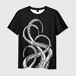 Футболка мужская Octopus Black and White, цвет: 3D-принт