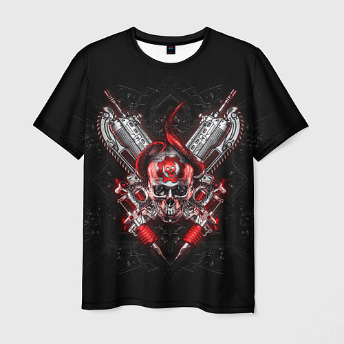 Мужская футболка Skull of Gears / 3D-принт – фото 1