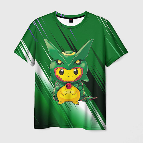 Мужская футболка Пикачу - дракон / 3D-принт – фото 1