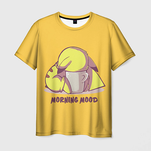 Мужская футболка Pikachu morning mood / 3D-принт – фото 1