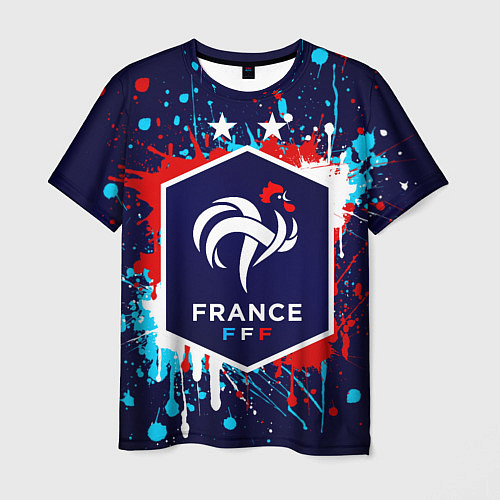 Мужская футболка Сборная Франции / 3D-принт – фото 1