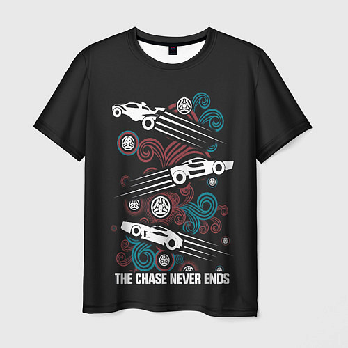 Мужская футболка The chase never ends / 3D-принт – фото 1