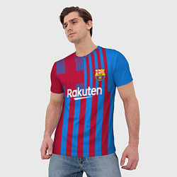 Футболка мужская Форма Барселоны 20212022, цвет: 3D-принт — фото 2