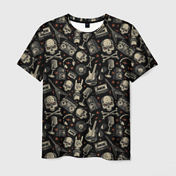 Мужская футболка Scull pattern rock