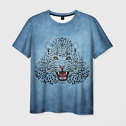 Мужская футболка Леопард / 3D-принт – фото 1