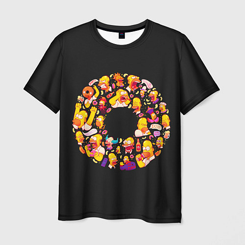 Мужская футболка Пончик Гомер / 3D-принт – фото 1