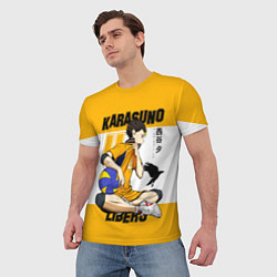 Футболка мужская Юу Нишиноя из Карасуно Haikyu!!, цвет: 3D-принт — фото 2