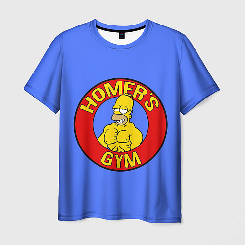 Мужская футболка Спортзал Гомера / 3D-принт – фото 1