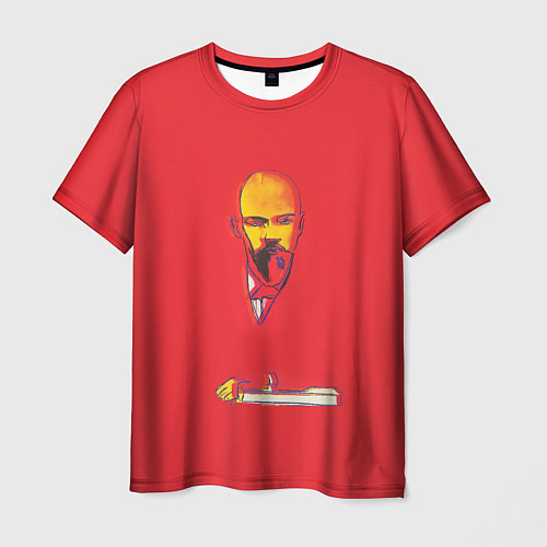 Мужская футболка Энди Уорхол - Красный Ленин / 3D-принт – фото 1