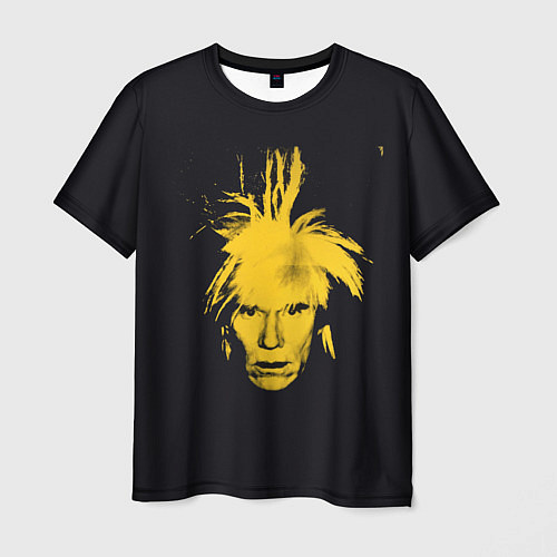 Мужская футболка Желтое лицо Энди Уорхол / 3D-принт – фото 1